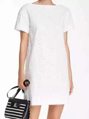 KATE SPADE NEW YORK Havana White Eyelet Shift Dress Size 10 • $39.99