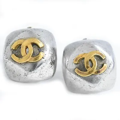 CHANEL Coco Mark Metal Earrings Ear Clip • £263.63