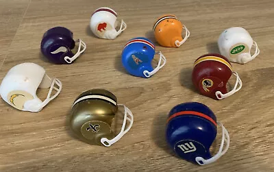 Vintage Gumball Machine Helmets NFL 1970's 9 Plastic Mini Helmets • $9.99