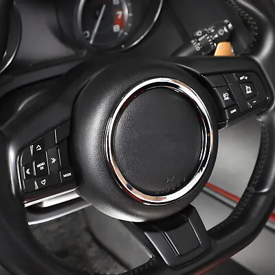 Gloss ABS Steering Wheel Center Ring Trim Cover Fits Jaguar F-TYPE 2013-2022 • $8.90