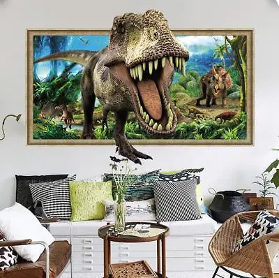 NEW 3D Dinosaur T Rex Removable Wall Stickers Decal Kids Bed Room Home Decor USA • $8.81
