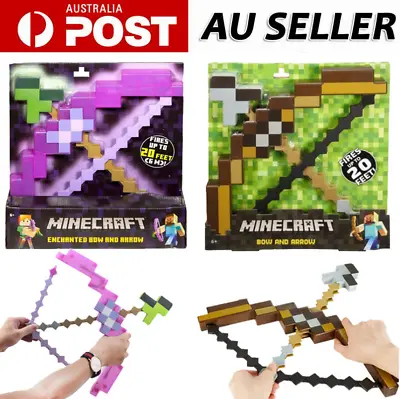 $39.99 • Buy Minecraft Foam Toys Diamond Large Sword Pickaxe Bow Arrow EVA Weapons Kids Gift