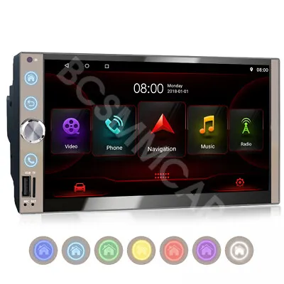 7in Android 10.0 WiFi Double 2Din Car Radio Stereo GPS Navigation Player 1G+16G • $83.91