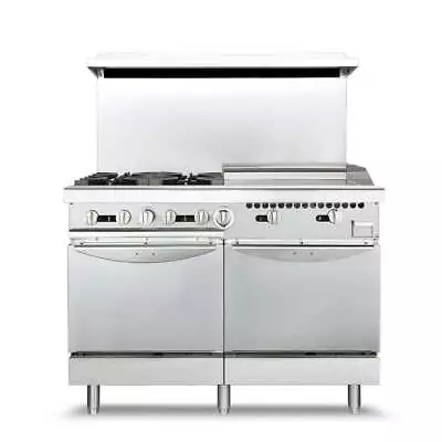 48  Commercial Stainless Steel Gas Range 4 Burner Hot Plate Stove 24  Griddle • $1159