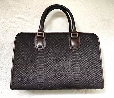 M & S  Autograph - LADIES BUSINESS BAG - CHOC' BROWN REAL LEATHER - FREE POST • £25