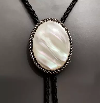 Mother Of Pearl Bola Bolo Tie Wedding Necklace For Men Women - Western Necktie • $24.99