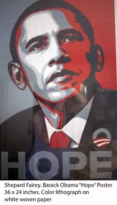 Shepard Fairey - “Hope” Obama Offset Lithograph Campaign Edition Obey Giant • $2475
