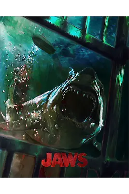 Jaws By John Dunn Ltd Edition X/75 Poster Print Mondo MINT Movie Art • $95
