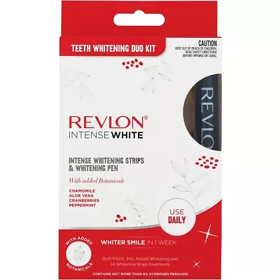 $12.99 • Buy REVLON INTENSE WHITE TEETH WHITENING KIT X1
