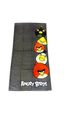 £7.99 • Buy Angry Bird Beach Towel Bath Swimming Towel Grey