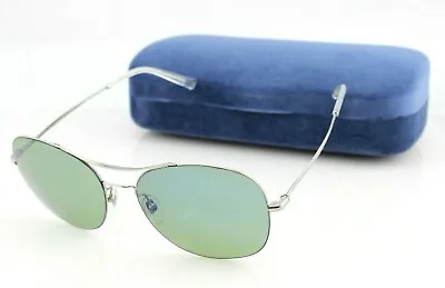 $399.95 • Buy RARE NEW Genuine GUCCI Ruthenium Green Metal Aviator Sunglasses GG0501S 004