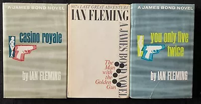 Ian Fleming ~ Casino Royale Man With The Golden Gun You Only Live - 3 HB BCEs • $39.99