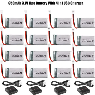 650mAh 3.7V Lipo Battery + Charger For Syma X5C X5SC X5SW RC Drone Quadcopter  • $18.90