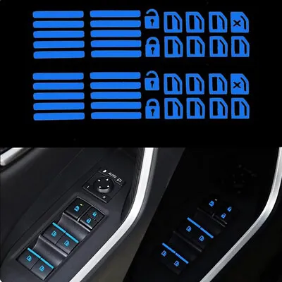 Blue Luminous Car Interior Door Window Switch Sticker Car Accessories Universal • $13.70