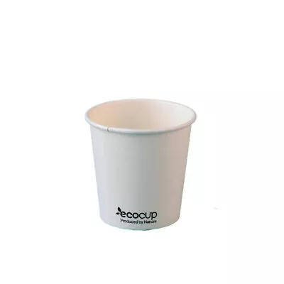 White EcoCup Smooth 60mm Single Wall 4oz 118ml Coffee Cup (Pk 50) • $5.99