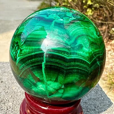 712G Natural Malachite Quartz Sphere Crystal Ball Decoration Collection Gift • $0.99