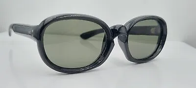 $59.40 • Buy Vintage Willson Black Oval Horn-Rimmed Sunglasses Frames Greece