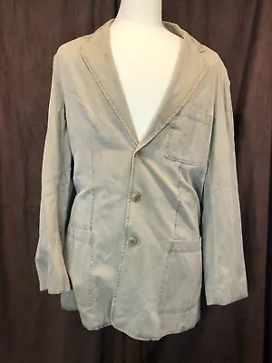 Territory Ahead 3 Button Blazer Jacket Silk Cotton Safari Outdoors Medium Long  • $30