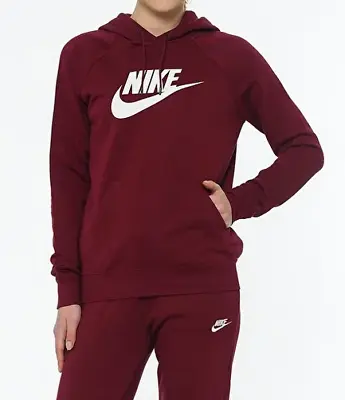 Nike Womens Club Essential Fleece Hoody Hooded Sweatshirt Pullover New With Tags • $39.26