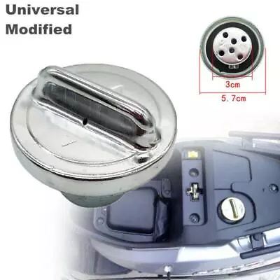 1x Universal Modified Motorcycle Motocross Bikes Fuel Gas Tank Cap Cover Silver • $10.59