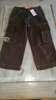 New Miniman Rrp£52.99 Designer Brown Combat Trousers 6yrs BNWT Adjustable Waist • £15