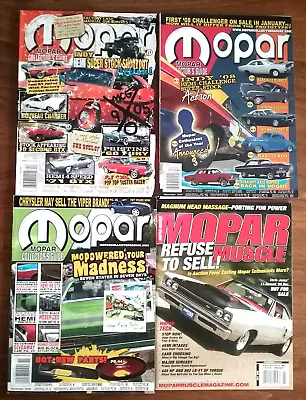 Lot Of 4 Mopar Magazines 3 Collectors Guide & Dodge Muscle Very Good Cond • $16.95