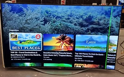 £125 • Buy 55 LG 55EC930V Curved OLED 3D Smart TV 1080p HD  --VERTICAL LINE ON SCREEN--