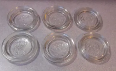 Vintage Clear Glass Canning Lids 2-1/2” Lot Of (6) Ball & Presto • $9.95