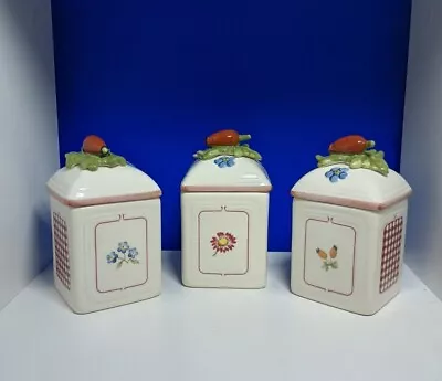 Villeroy Boch Petite Fleur Fluer Charm Canisters Or Jam Pots 4.5  • $39.95