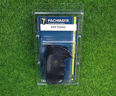 Pachmayr Grip Colt Python Medium Revolvers Finger Grooves Rubber Black - 02528 • $36.76