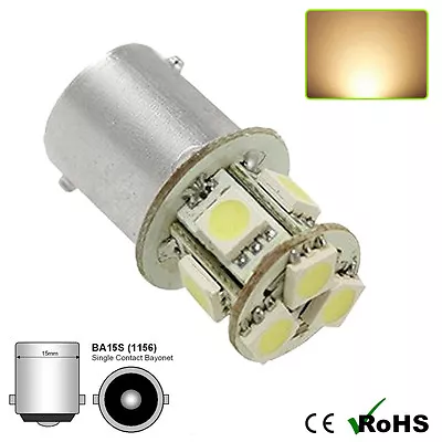 BA15S WARM WHITE 12v Caravan Campervan Motorhome RV Boat Marine LED Bulb Bayonet • £3.93