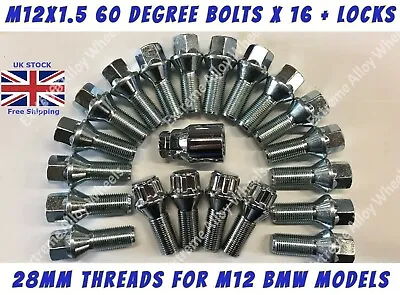 20 X Alloy Wheel Bolts + Locks For BMW 3-Series E30 E36 E46 E90 E91 E92 Lug Nuts • $28