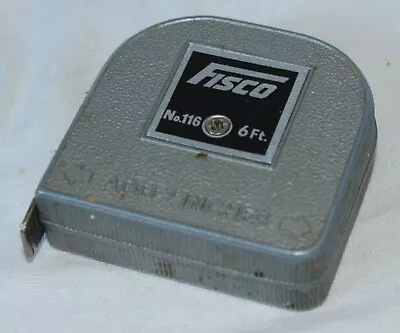 £10 • Buy Fisco No. 116 Imperial Measuring Tape Vintage (Only In Inches And Feet), 6 Feet