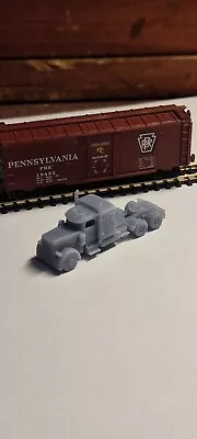 $19 • Buy Z Scale Train Miniature Semi Truck Peterbilt  B  And 53ft Trailer