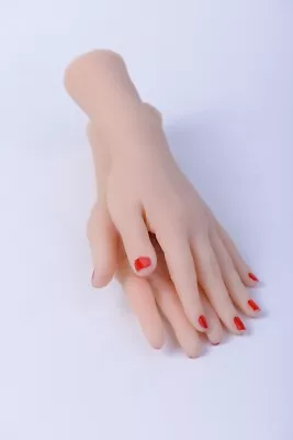 One Pair Realistic Silicone Women's Hand Model Realistic Soft Touch Female Fake  • $62.10