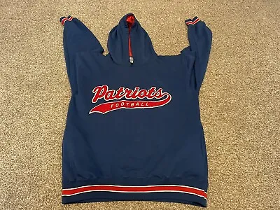 Vintage 90s New England Patriots Starter Script Hoodie Cursive Pro Line Medium • $74.99