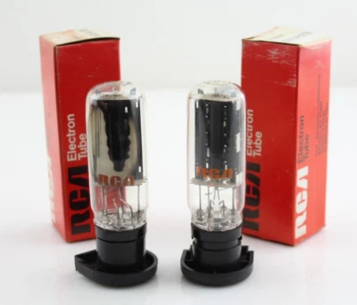 $42.76 • Buy New Qty 2 RCA 6AU4GTA Damper Diode Half Wave Rectifier Valve 1970 Matching Date