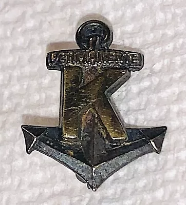 Vintage WW2 Metal Arts Co Rochester NY Navy Anchor Pin Owner Named Orig  (1090) • $29.99