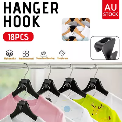 Up 90PCS Triangles Clothes Hanger Connector Hooks Triple Closet Space AS-SEEN-ON • $27.99