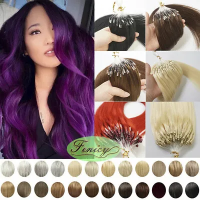 Micro Ring Loop Hair Extensions Silicone Micro Beads Link Real Human Hair 1g/s • $39.90