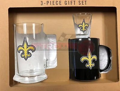 $39.99 • Buy New Orleans Saints Memory Company NFL 3pc Drinkware Gift Set FREE SHIP!!