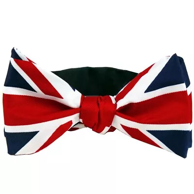 Men's Union Jack English Flag Self Tie Bowtie • $12.95
