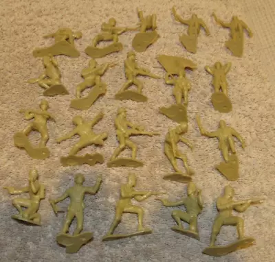 Lot Of 20 Japanese Toy Soldier Figures - Louis Marx & Co. Stamped #3 Vintage • $19.99