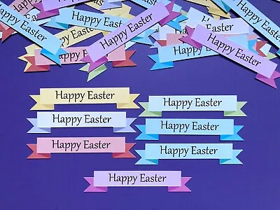 Mixed Happy Easter Card Making Banners Embellishments Sentiments Card Toppers • £3.85