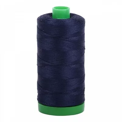 Aurifil Mako Cotton Thread 40 Weight 1094 Yard Spool Color 2785 Very Dark Navy • $15.95