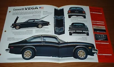 $12.99 • Buy ★★1975 Chevy Cosworth Vega Original Imp Brochure Info Poster 75 76 74 73 72★