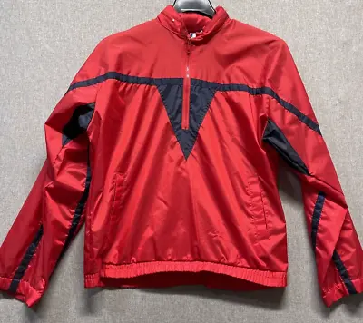 Vintage MTA PRO Mens Active Sportswear Windbreaker Jacket Medium Red Nylon 90s • $22.99