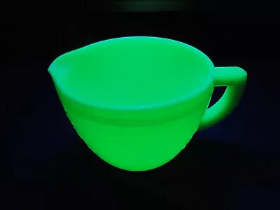 MCKEE Uranium Jadeite Green 2 Cup Measuring Pitcher Strong U. V. Light Glow • $59.99