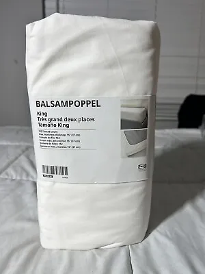 Brand New IKEA BALSAMPOPPEL White King Fitted Sheet 005.575.60 New • $50