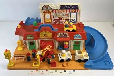 Vintage Toys Little People Fisher Price MAIN STREET Play  Accessories 1986  • $74.99